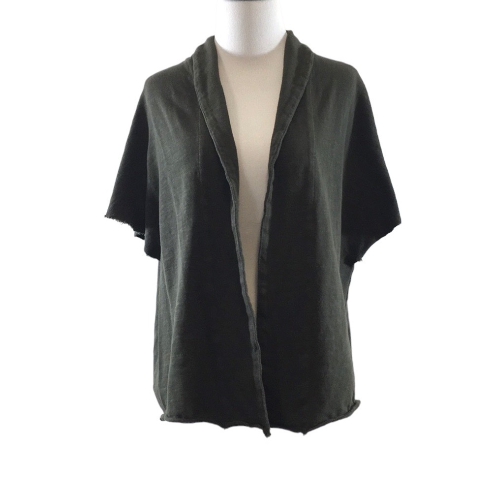 The Lady and The Sailor Green Cardigan Sweater Small Medium Dolman Lagenlook‎